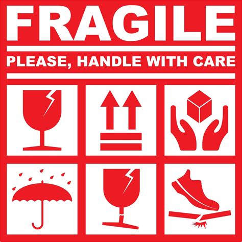 A4 Sticker Template 8 Free Printable Fragile Labels